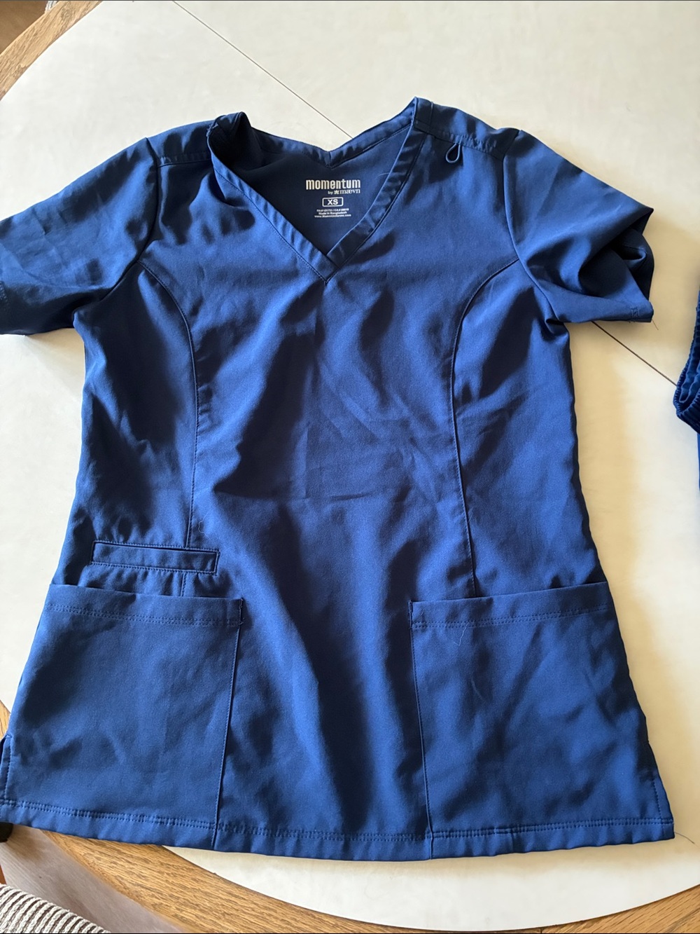Momentum Navy V-Neck Medical Scrub Top